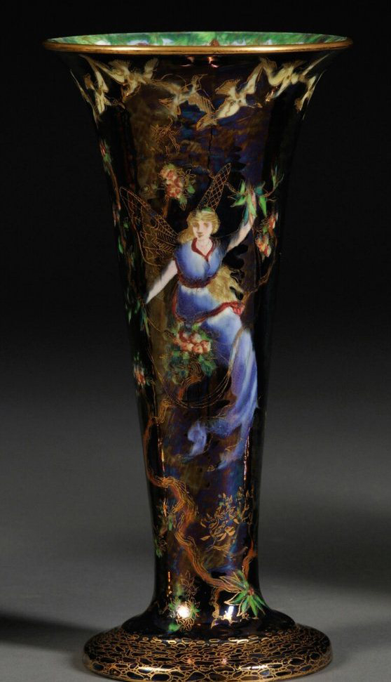 Fairyland Lustre Butterfly Woman Vase