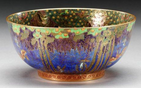 Fairyland Lustre Jumping Faun Bowl