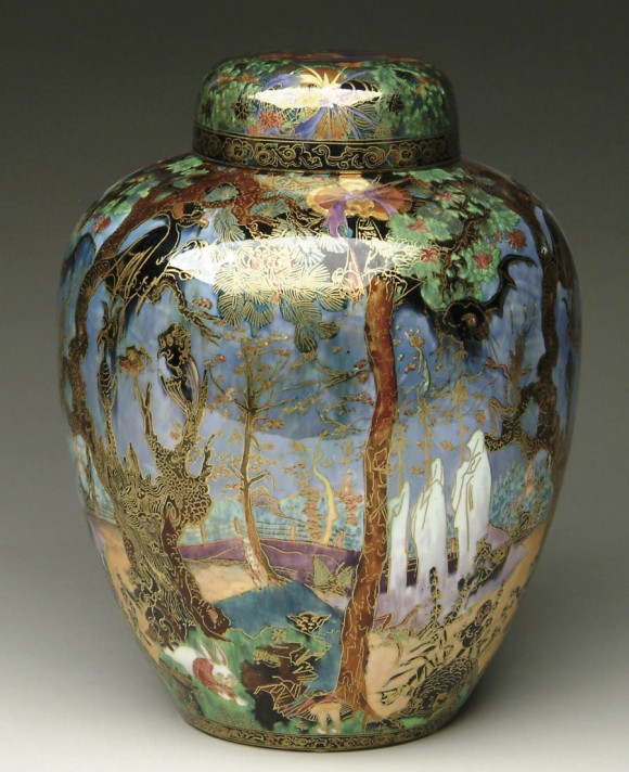 Fairyland Lustre Owls of Wisdom Vase