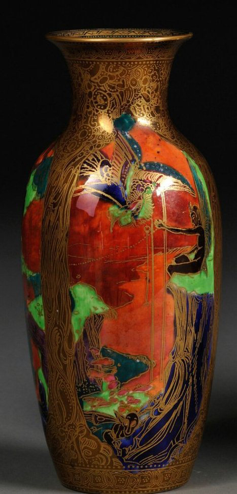 Fairyland Lustre Ship and Tree Vase