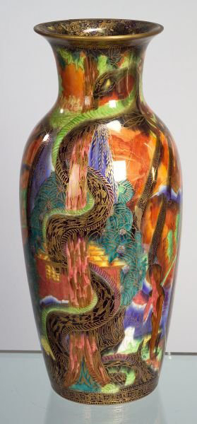 Fairyland Lustre Tree Serpent Vase